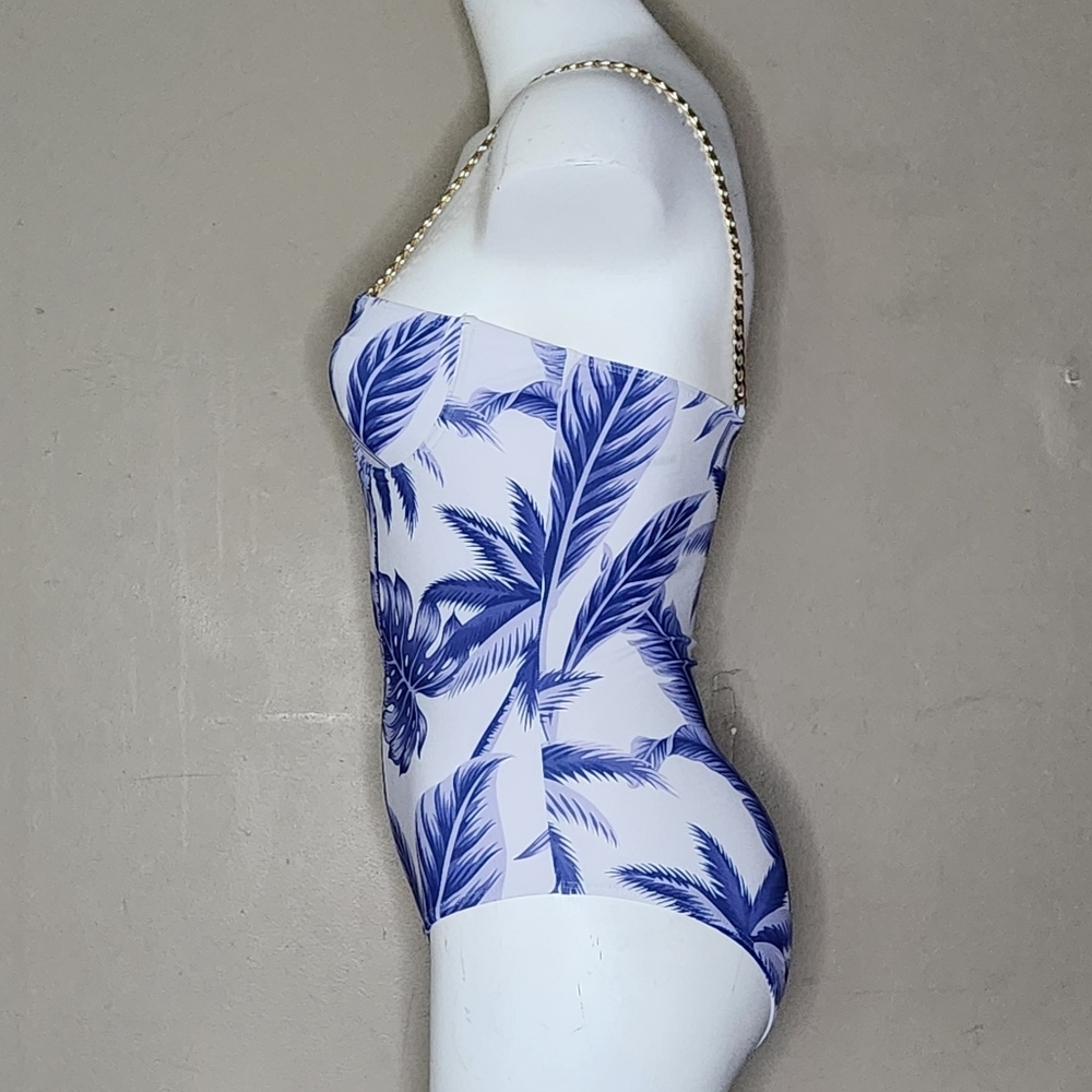 Shein Tropical Underwire Chain Strap Swimsuit - Size Small - Picture 4 of 15
